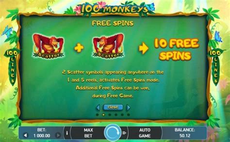Игровой автомат 100 Monkeys  играть бесплатно